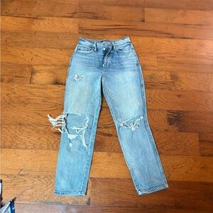 Lucky Brand Light Blue Distressed Straight Leg Jeans